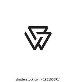 logo vector abstract letter b v minimal  concept design 