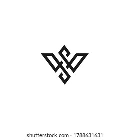 logo vector abstract letter w wings symbol company  modern