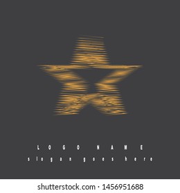 Logo vector abstract symbol gold star art 