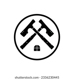 Vector de logotipo para casa de techo de x