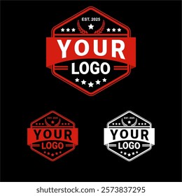 logo vector badge abstract lettering
