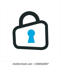 Logo vector bag with keyhole. Logos can be used for online selling businesses with the concept of being safe and comfortable in shopping.