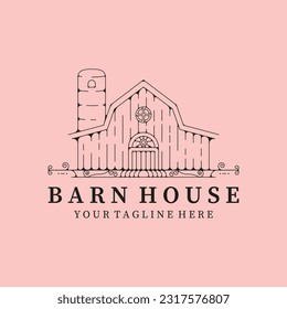 logo vector of barn house vintage vector symbol, barn lettering logo design