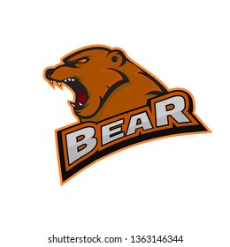 logo vector bear esport  illustration