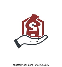 Logo vector for bear real estate