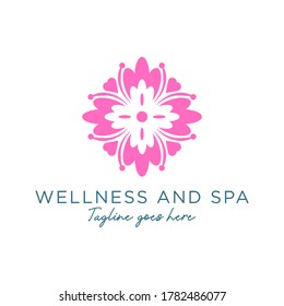 Logo vector logo for beauty Spa and relaxation, Vector female fashion logo design template