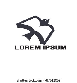 Logo vector birds book