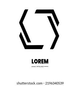 Logo vector black white geometric simple design illustration