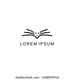 logo vector book education line