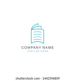 logo vector book education line