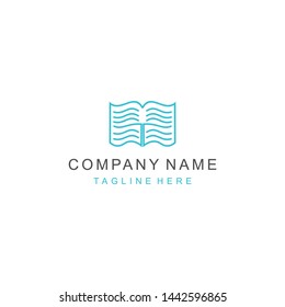 logo vector book education line