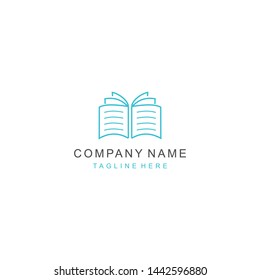 logo vector book education line