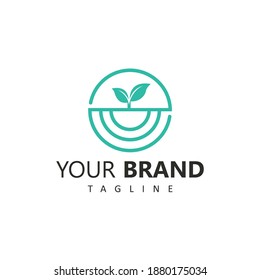 Diseño natural de marca de vectores de logotipo