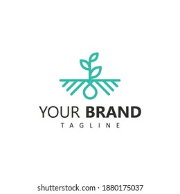 Diseño natural de marca de vectores de logotipo