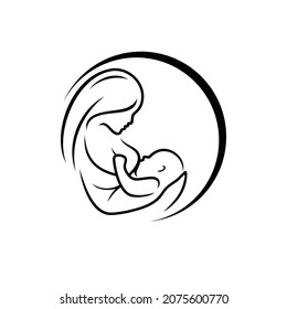 Logo vector for breast feed