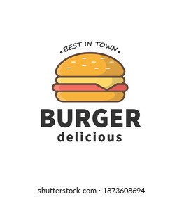 Logo Vector Burger Design Illustration