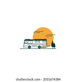 Logo vector for bus adventure