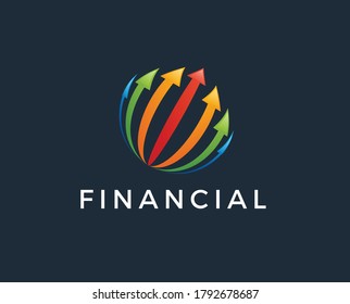 Logo vector for business and presentation of success. Arrow symbol to see success in the company. Sign for positive movement in business and finance. Success from start to initial business.