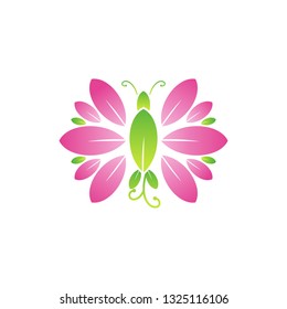 LOGO VECTOR BUTTERFLY FLOWER