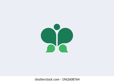Logo Vector Butterfly Illustration Monogram Modern