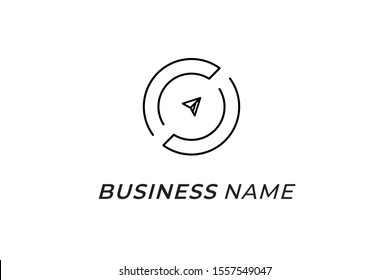 logo vector with circle and arrow