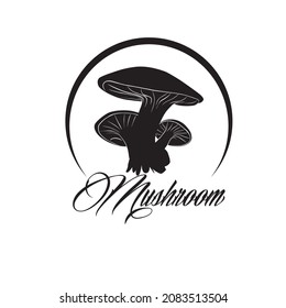logo vector circle innovation mushroom