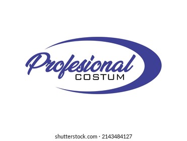 Logo vector from circle and text PROFESIONAL COSTUM, for free design.