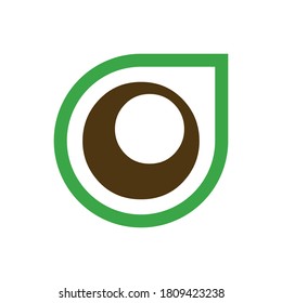 logo vector of coconut , water droplet element. good for icon.