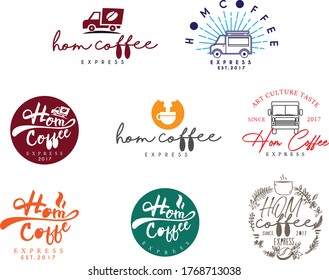 Diseño de la Tienda de Café Vector con Logotipo