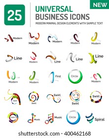 Colección de vectores de logotipos, conjunto de iconos de negocios geométricos abstractos