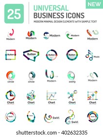 Logo vector collection, abstract geometric business icon set