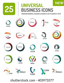 Logo vector collection, abstract geometric business icon set