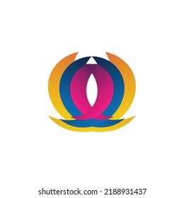 logo vector color design bleu red yellow
