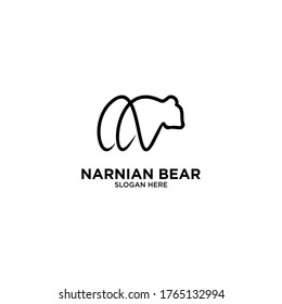 Logo Vector Concept Bear Logo Stock Vector