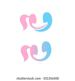 Logo. Vector. couples in love.
