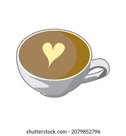 logo vector cup love coffee 