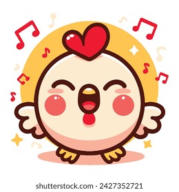logo of Vector cute chick illustration vector	