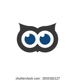 Logo vector cute face owl