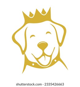 Logo Vector for Cute King Dog