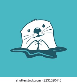 Logo Vector for Cute Otter