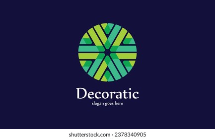 Decoración vectorial de logotipo diseño infinito de gama alta ornamentación círculo futurista diseño de forma de elemento 