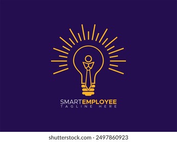 A logo vector depicting employees who radiate positive energy and creative ideas