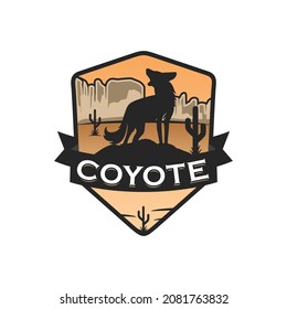 Logo Vector For Desert Coyote