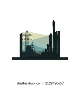 Logo vector of desert land