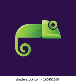 Logo vector design of abstract chameleon