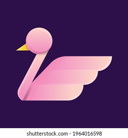 Logo vector design of abstract goose 