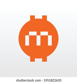 logo vector design of abstract technology. initial letter m. Suitable for your business, company, project, etc.