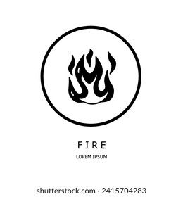 Logo vector design for business. Fire logos.