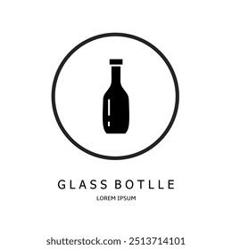 Logo vector design for business. Glass bottle logos.