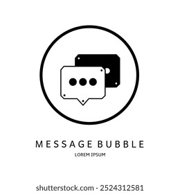 Logo vector design for business. Message bubble logos.